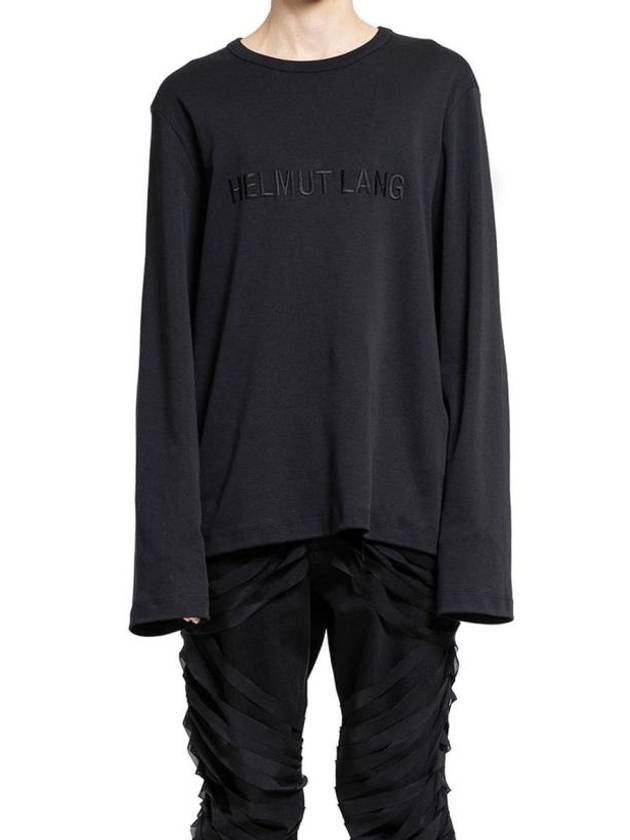 Embroidery Logo Long-Sleeved T-Shirt Black - HELMUT LANG - BALAAN 2