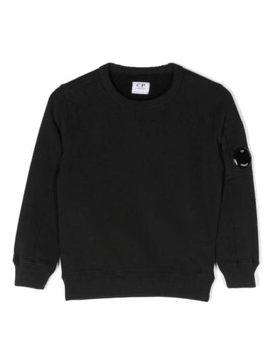 Kids U16 Basic Fleece Lens Sweatshirt Black - CP COMPANY - BALAAN 1