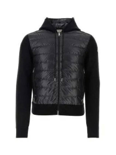 Hooded Padded Cardigan Black - MONCLER - BALAAN 2