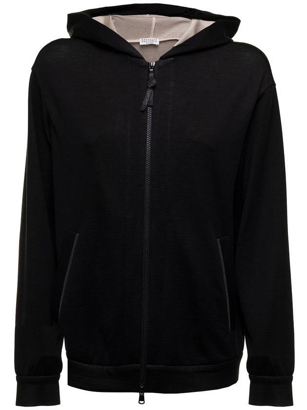 Insert cotton hooded zip-up - BRUNELLO CUCINELLI - BALAAN 1