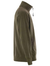 Diagonal Raised Fleece Half Zipped Sweatshirt Green - CP COMPANY - BALAAN 4