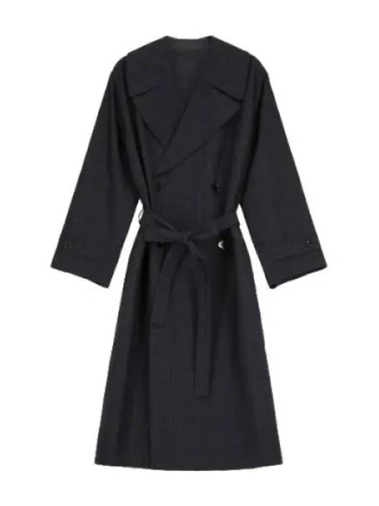 Over Double Breasted Coat Black Anthracite - LEMAIRE - BALAAN 1