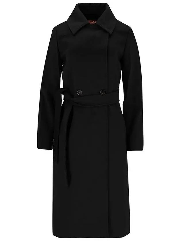 Bcollag Belted Double Coat Black - MAX MARA - BALAAN 4