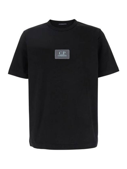 30/2 Mercerized Jersey Twist Small Logo Short Sleeve T-Shirt Black - CP COMPANY - BALAAN 2