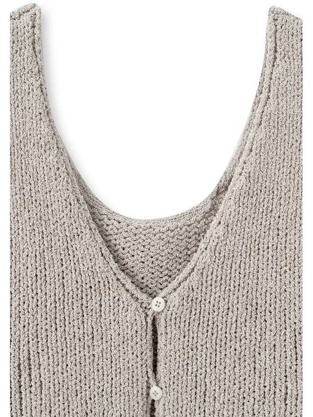 Two Face Button Knit Vest Sand Beige - NOIRER FOR WOMEN - BALAAN 10