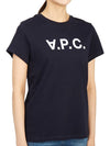 VPC Logo Organic Cotton Short Sleeve T-Shirt Navy - A.P.C. - BALAAN 6