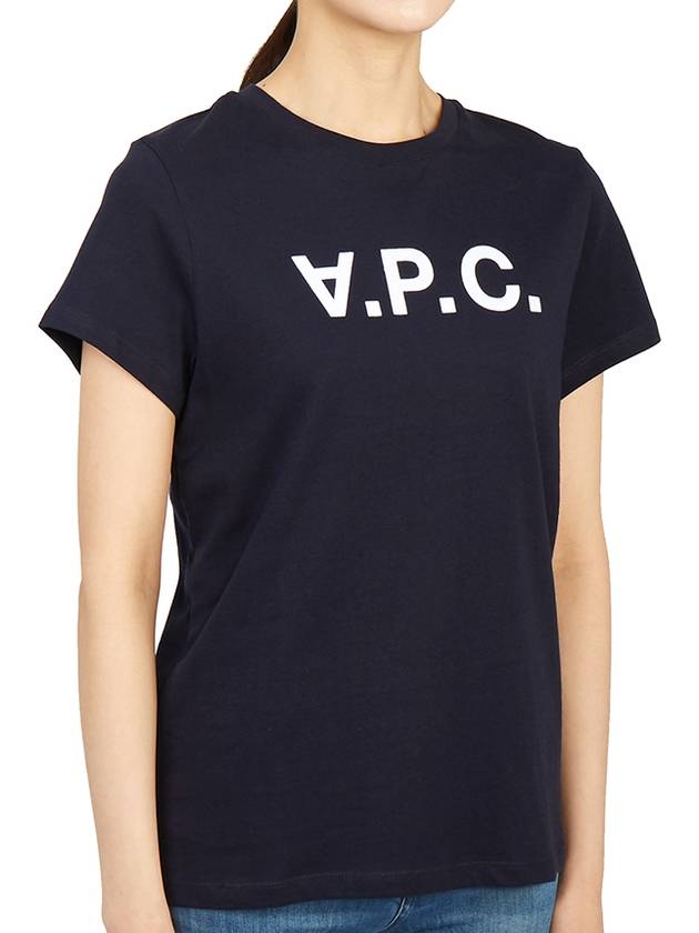 VPC Logo Organic Cotton Short Sleeve T-Shirt Navy - A.P.C. - BALAAN 4