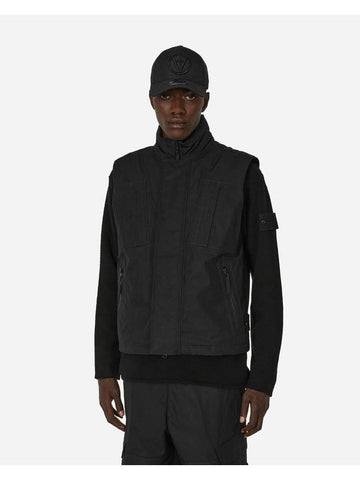 Ghost Piece O-Ventile Down Vest Black - STONE ISLAND - BALAAN 1