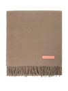 Studios Rich Wool Fringe Scarf Narrow Warm Beige - ACNE STUDIOS - BALAAN.