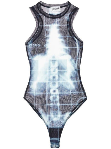 body in black polyamide with x-ray print - JEAN PAUL GAULTIER - BALAAN 1