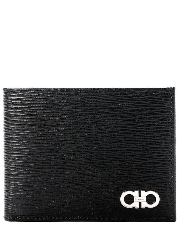 ID Window Gancini Half Wallet Black - SALVATORE FERRAGAMO - BALAAN 2