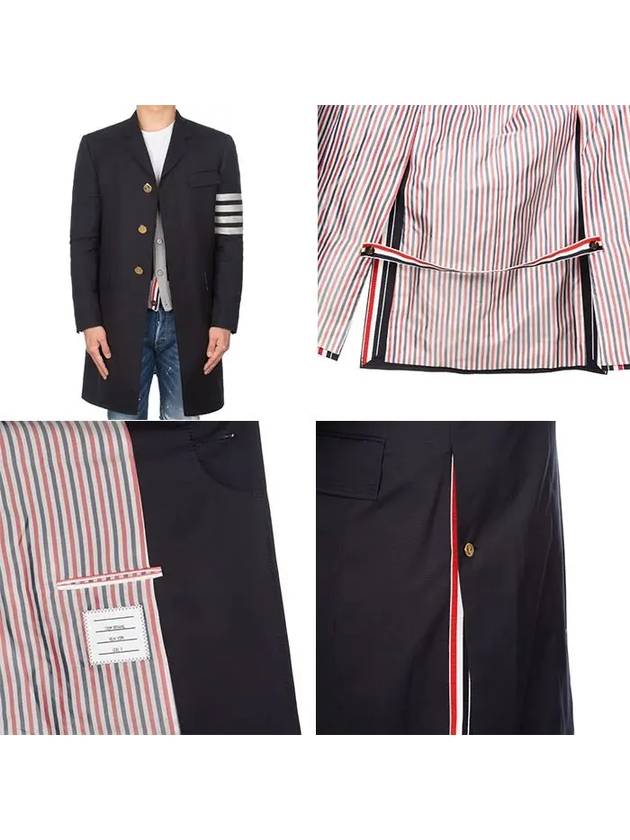 Men's Plain 4 Bar Single Coat Navy - THOM BROWNE - BALAAN 9