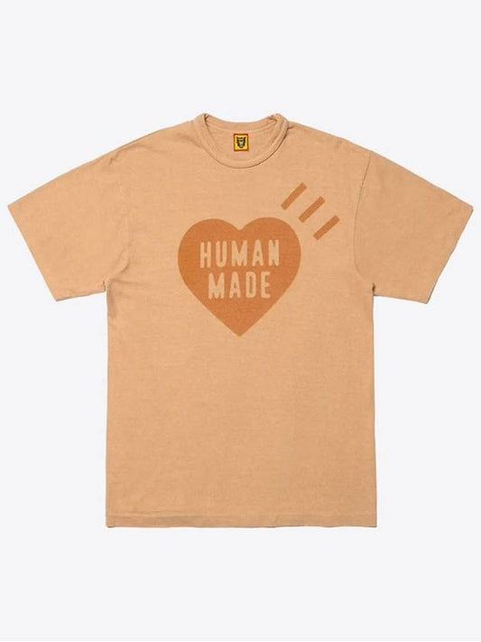 Plant Dyed Short Sleeve T Shirt Beige HM25CS055 - HUMAN MADE - BALAAN 2