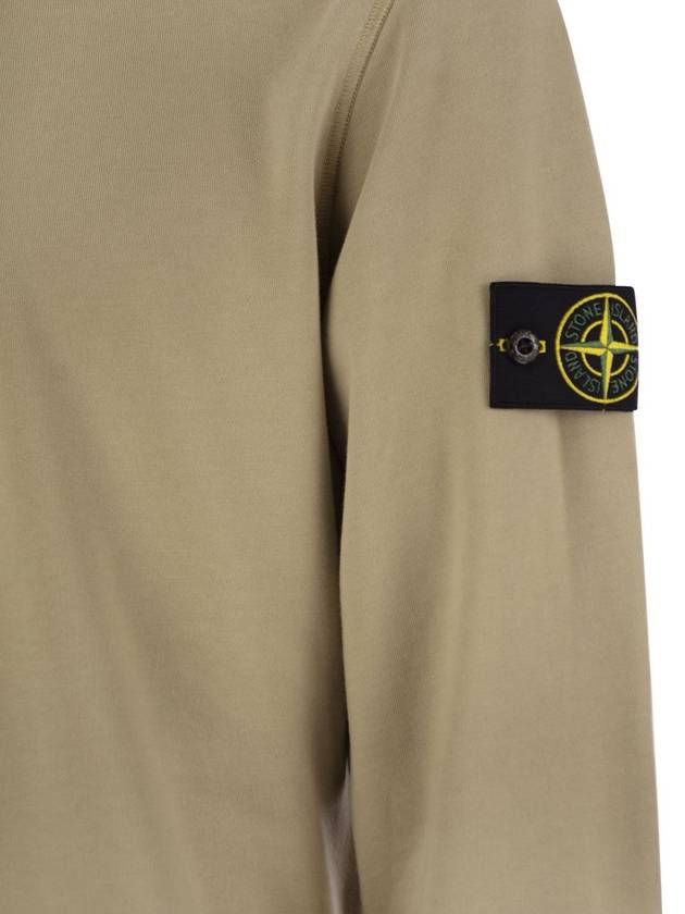 Crew-neck sweatshirt with Stone Island badge - STONE ISLAND - BALAAN 4