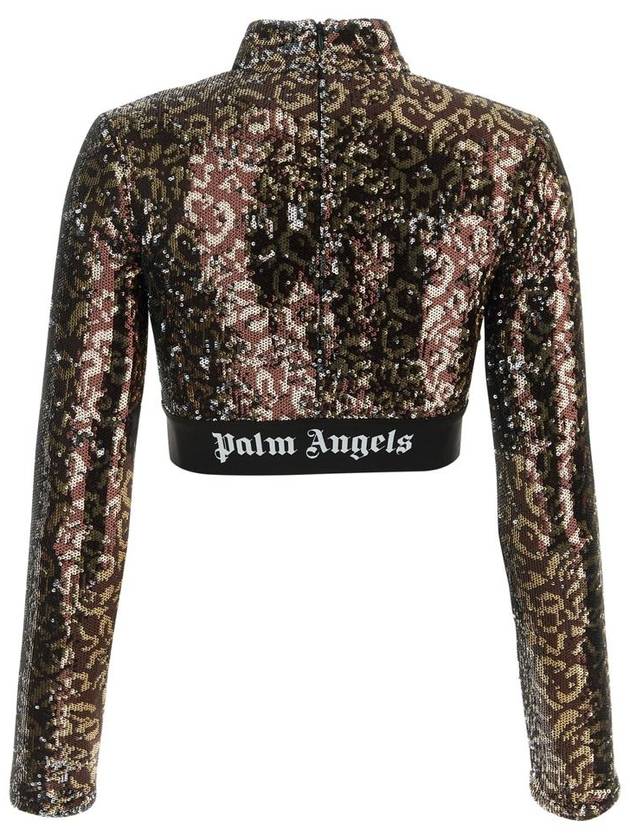 Sweater PWAB038F23FAB0016010 BROWNBLACK ANIMALIER - PALM ANGELS - BALAAN 3