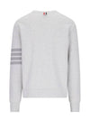 Classic Loopback Terry Tonal 4-Bar Relaxed Fit Crewneck Sweatshirt Pale Grey - THOM BROWNE - BALAAN 4