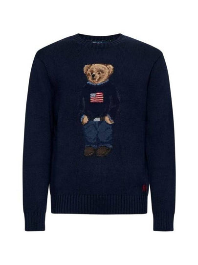 Bear Logo Cotton Blend Sweatshirt Navy - POLO RALPH LAUREN - BALAAN 2