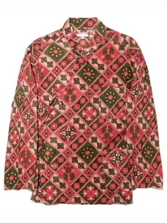 Cotton Ethno Print Tibet Shirt Men Long Sleeve - ENGINEERED GARMENTS - BALAAN 1