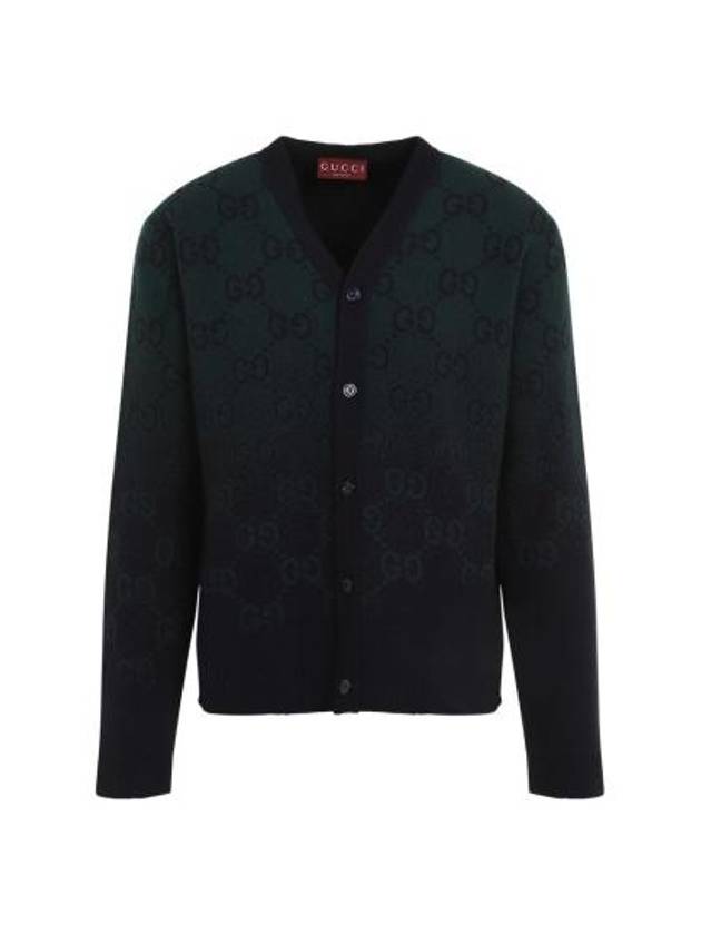 GG Degradé Wool Jacquard Cardigan Dark Green - GUCCI - BALAAN 2