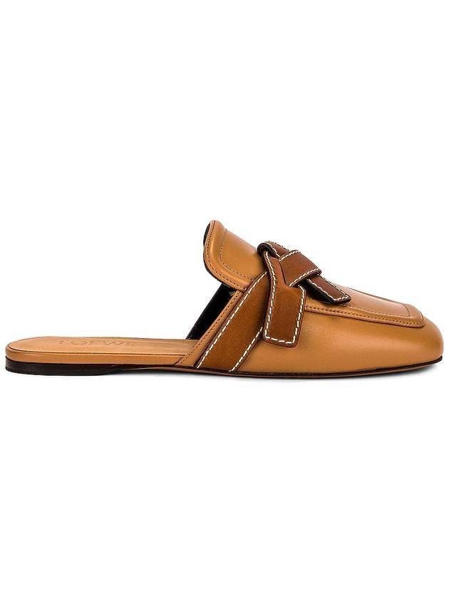 Gate Flat Leather Mule Brown - LOEWE - BALAAN.