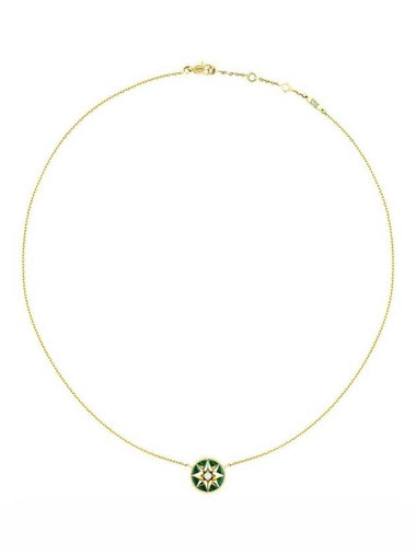 Rose des Vents Diamond Necklace Gold Malachite - DIOR - BALAAN 1