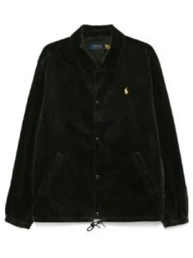 Corduroy Shirt Jacket Black - POLO RALPH LAUREN - BALAAN 2