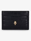 Skull Crocodile Leather Card Wallet Black - ALEXANDER MCQUEEN - BALAAN 2