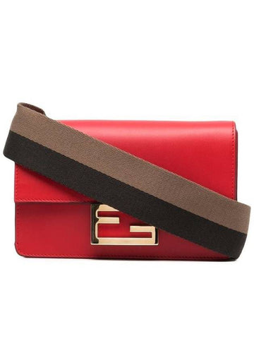 Baguette Cross Bag Red - FENDI - BALAAN 1