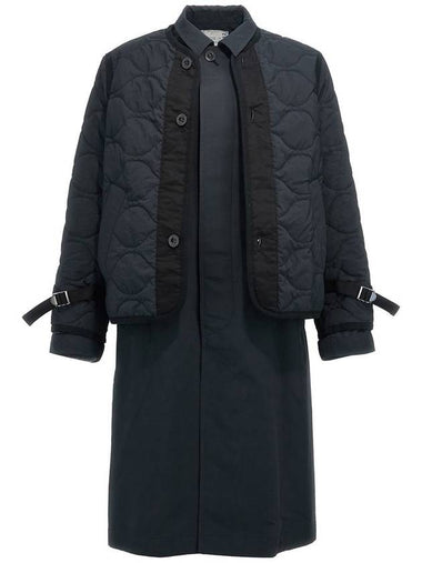 Sacai Long Trench Coat Insert Down Jacket - SACAI - BALAAN 1