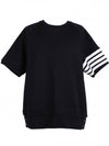 4 bar stripe waffle short sleeve 5 110 - THOM BROWNE - BALAAN 1