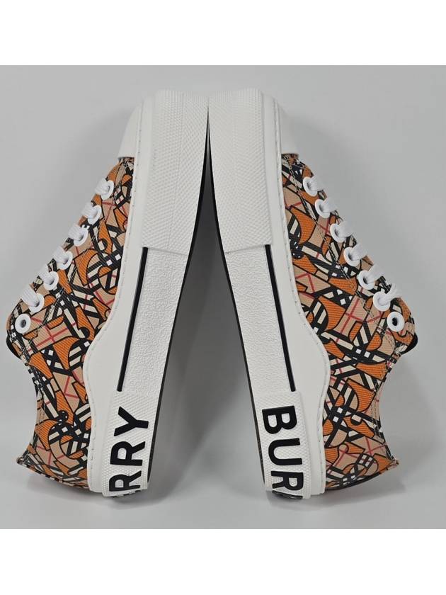 Monogram printed canvas sneakers 235 - BURBERRY - BALAAN 4