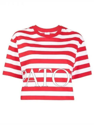 Striped crop short sleeve t shirt 270658 - PATOU - BALAAN 1