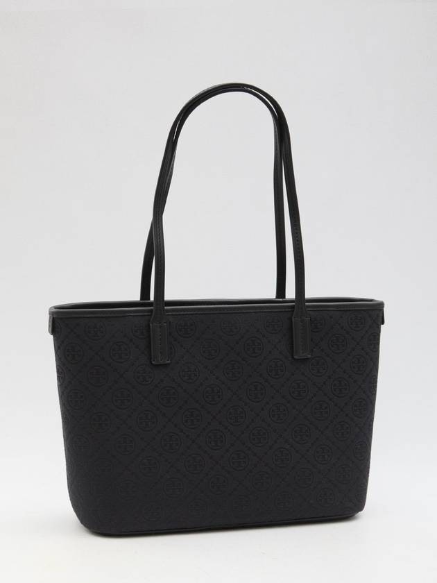 T Monogram Small Tote Bag Black - TORY BURCH - BALAAN 3