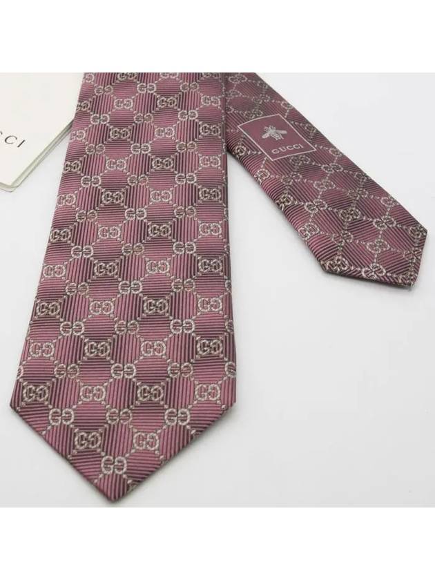 GG Pattern Slim Silk Tie Red - GUCCI - BALAAN 4