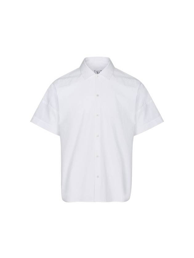 Men's Overfit Short Sleeve Shirt White - SOLEW - BALAAN 2