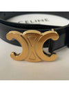 Triomphe Taurillon Medium Leather Belt Black - CELINE - BALAAN 3