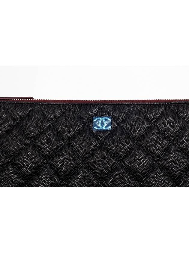 Medium Classic Clutch Bag Caviar Leather & Silver Black - CHANEL - BALAAN 8