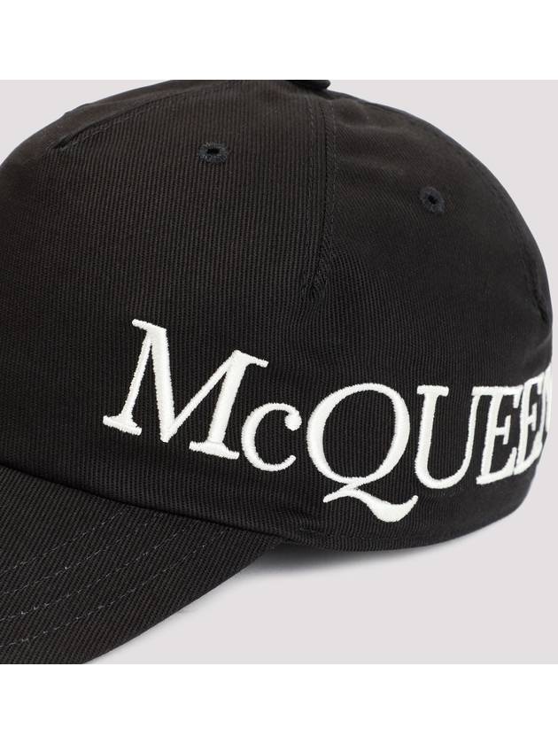 Embroidered Logo Ball Cap Black - ALEXANDER MCQUEEN - BALAAN 4