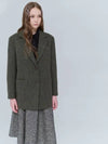 Overfit half coat wool single jacket khaki 0150 - VOYONN - BALAAN 4