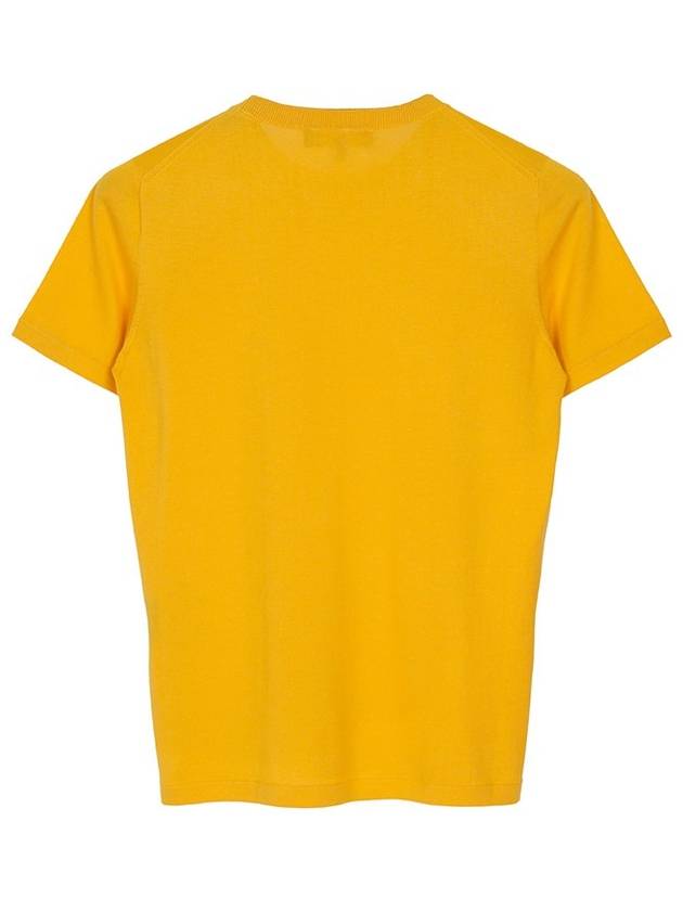 Angera Crewneck Cotton Short Sleeve T-Shirt Yellow - LORO PIANA - BALAAN 3