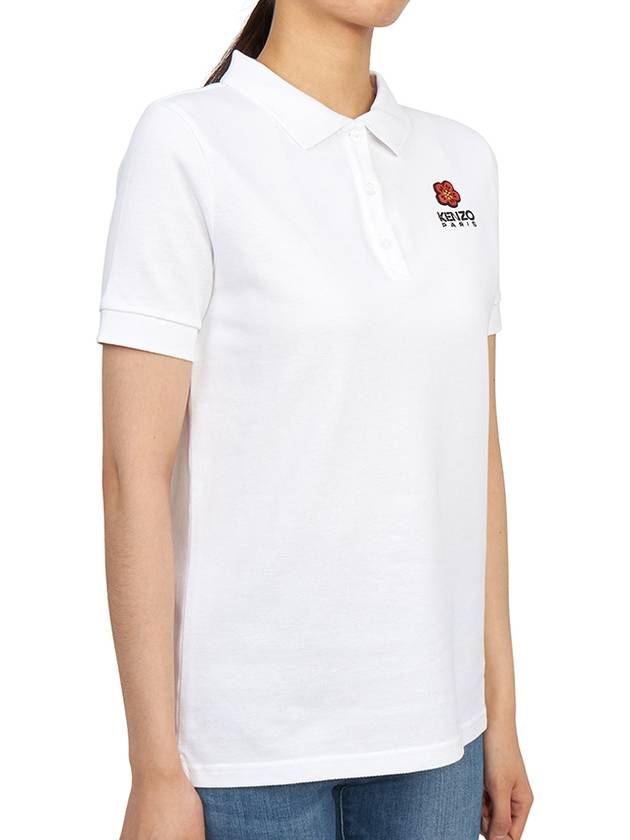 Women's Boke Flower Polo Shirt White - KENZO - BALAAN 4