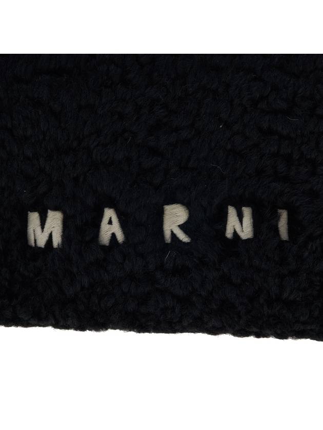 Logo Fur Clutch Bag Black - MARNI - BALAAN 8