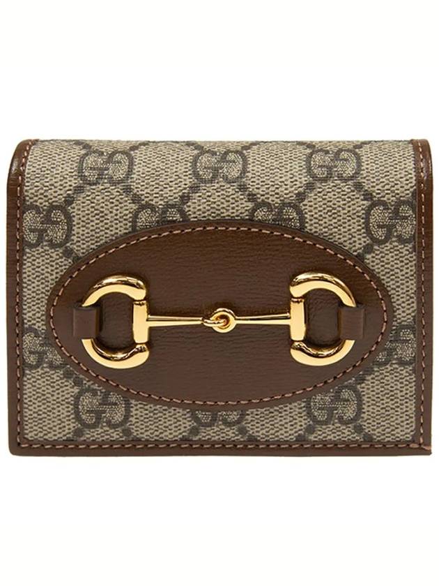 Horsebit 1955 Bifold Card Wallet Brown - GUCCI - BALAAN 2