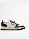 Medalist Leather Low Top Sneakers White Black - AUTRY - BALAAN 3