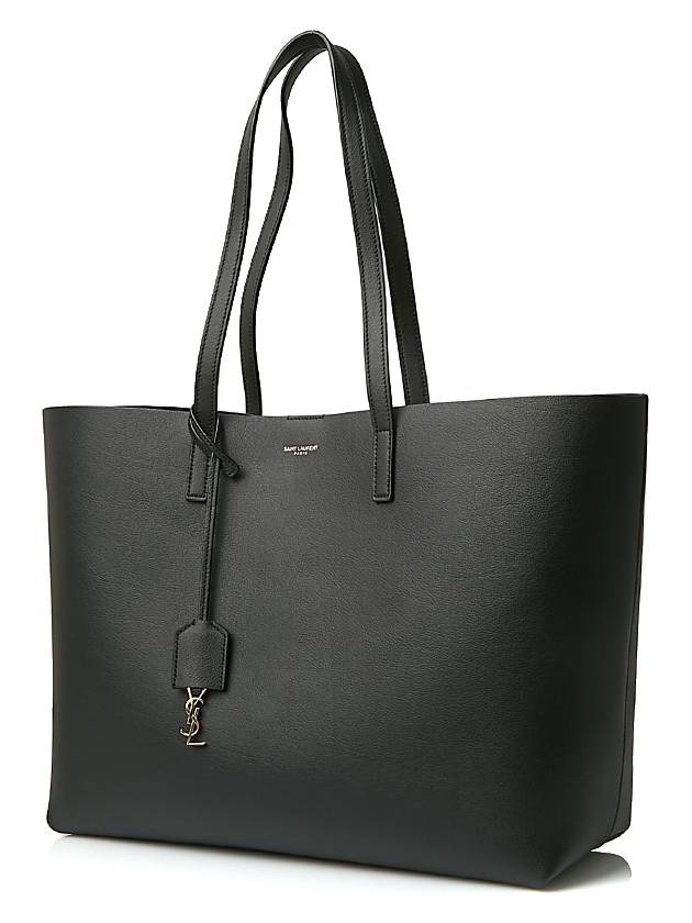 East West Shopper Tote Bag Black - SAINT LAURENT - BALAAN 3