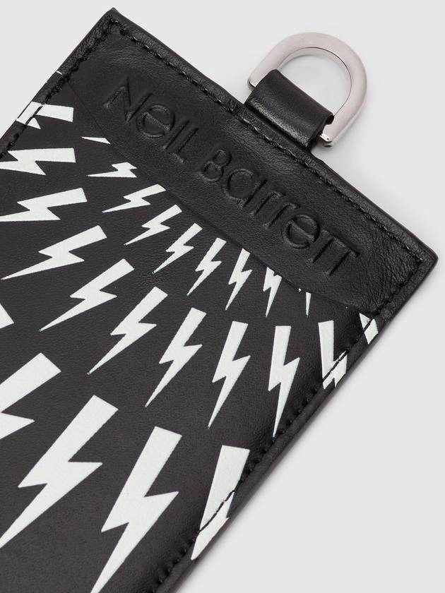 Lightning Bolt Lanyard Card Wallet Black - NEIL BARRETT - BALAAN 5