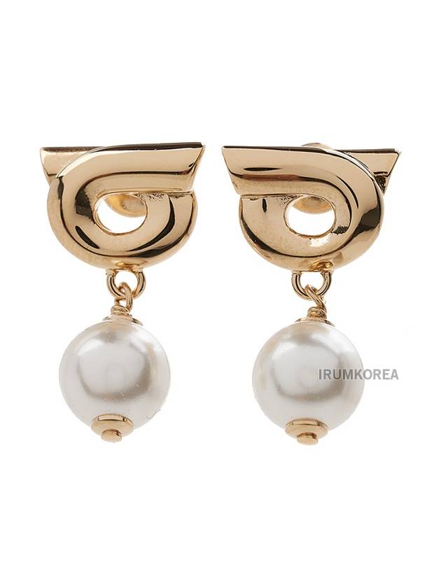 Ferragamo Women s Pearl Gancini Earrings 76 0780 EAR NEWGAN PORO PERLA 0776601 - SALVATORE FERRAGAMO - BALAAN 2