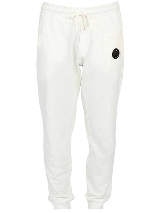 Light Fleece Straight Pants White - CP COMPANY - BALAAN 1