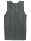 Pleated Sleeveless Grey - ISSEY MIYAKE - BALAAN 3