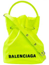 Wheel Drawstring XS Bucket Bag Fluo Yellow - BALENCIAGA - BALAAN 3